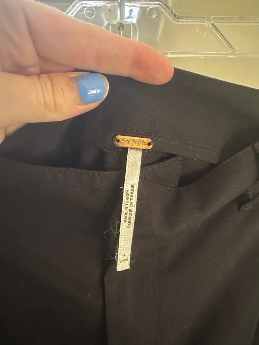 Free People black Isabella trousers